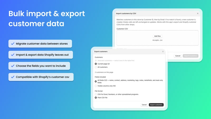 OO ‑ Bulk Customer Data Editor