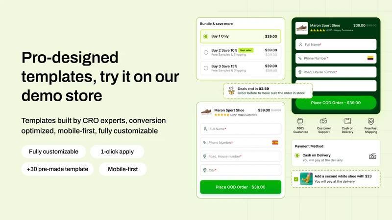 Better COD Form & Upsells
