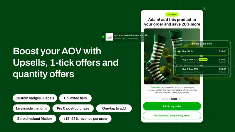 Better COD Form & Upsells