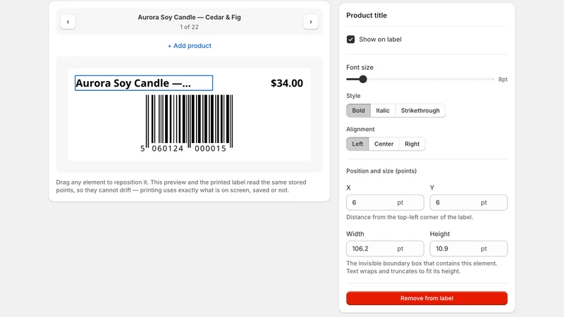 Barline: Barcode Labels