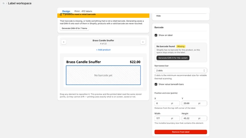 Barline: Barcode Labels