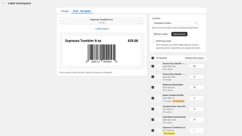 Barline: Barcode Labels