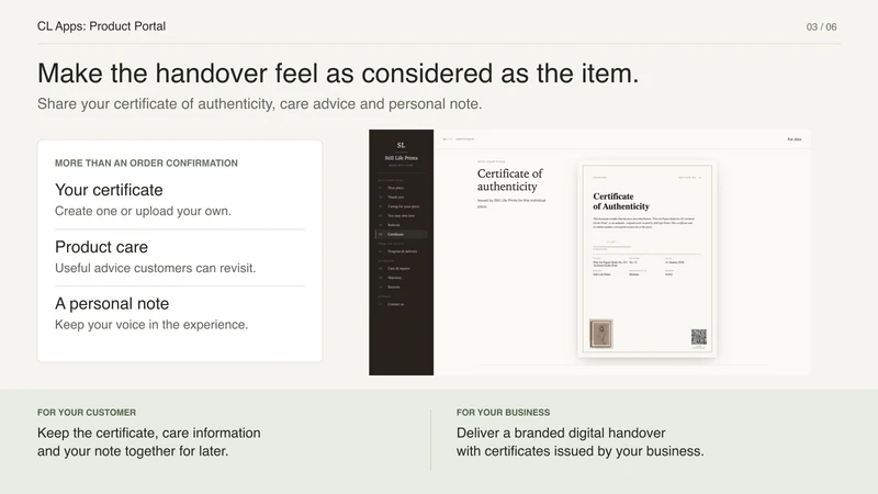 CL Apps: Product Portal