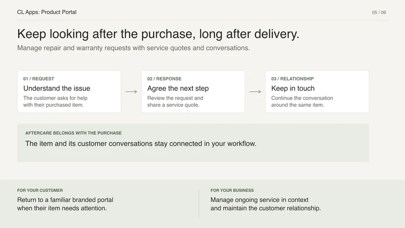 CL Apps: Product Portal
