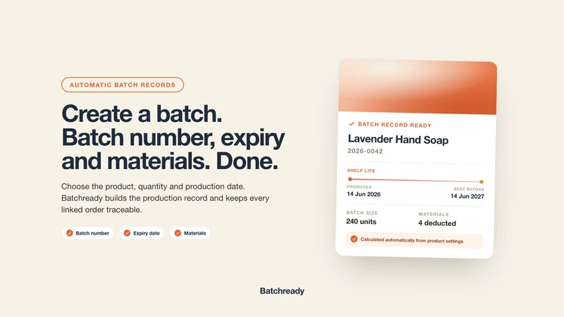 Batchready Production Tracker