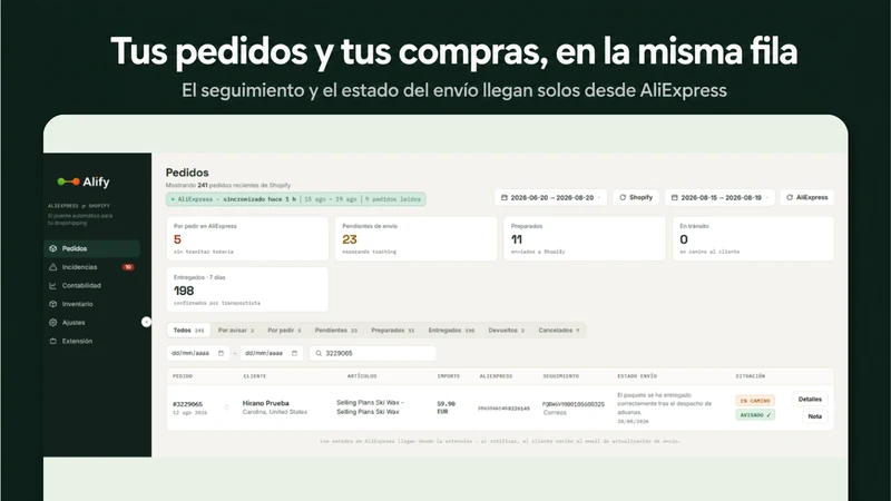 Alify Aliexpress Order Manager