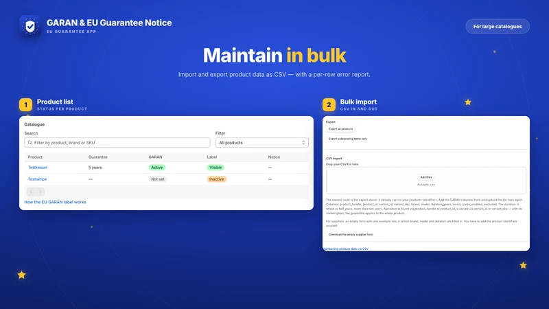 GARAN & EU Guarantee Notice