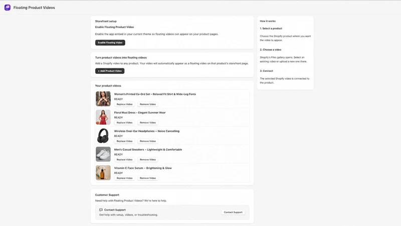 Floating Product Video