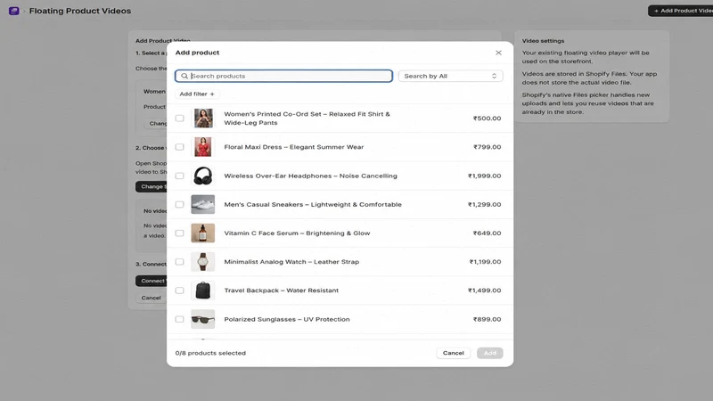 Floating Product Video