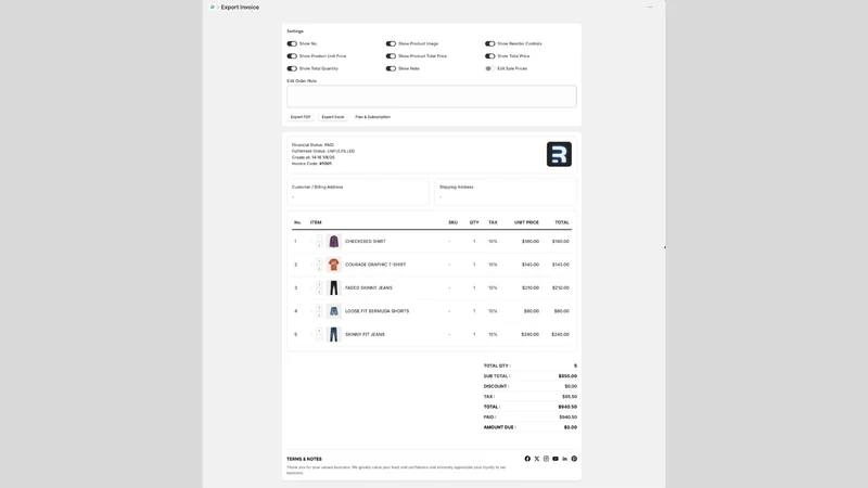 Export PDF Data