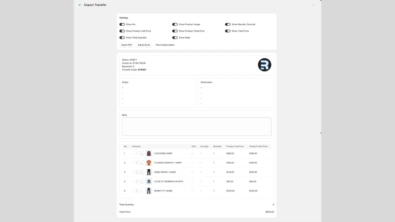 Export PDF Data