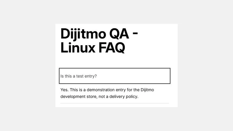 Dijitmo FAQ and Tabs