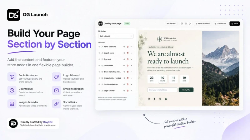DG Launch ‑ Maintenance Pages