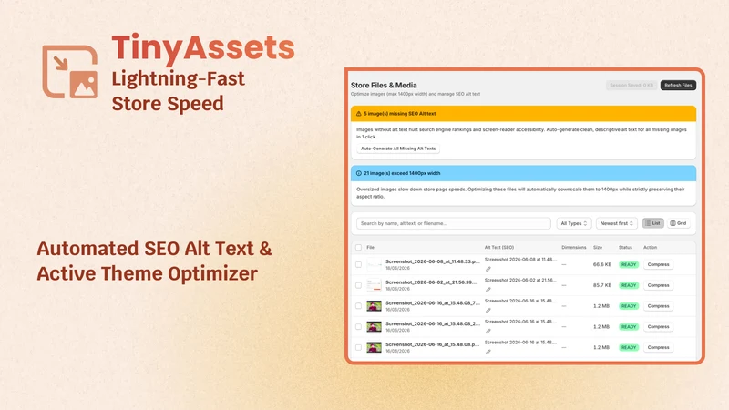 TinyAssets: AI Image Optimizer