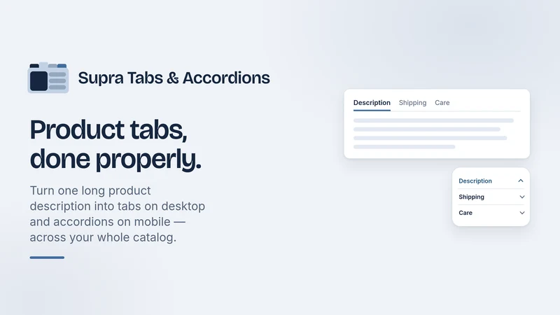 Supra Tabs & Accordions
