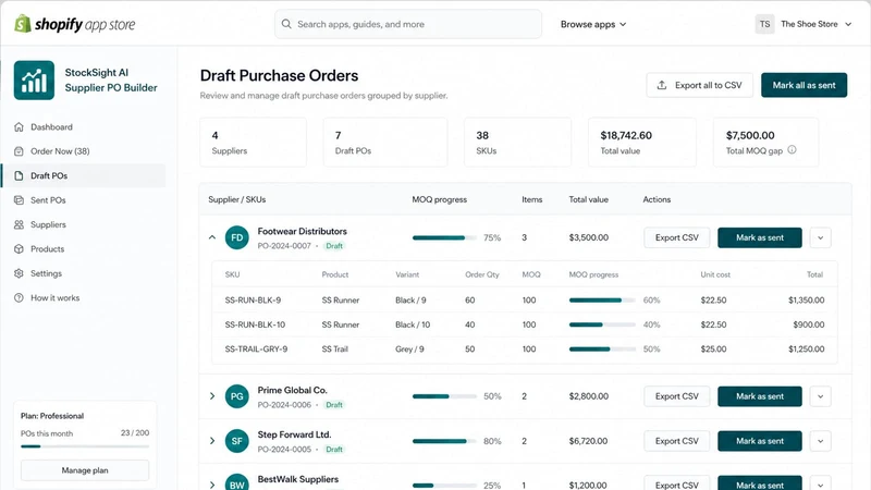 StockSight AI Inventory & POs