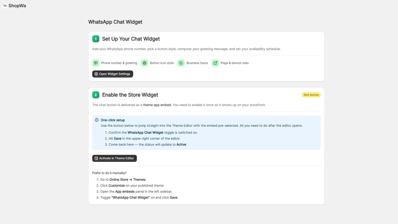 ShopWa : WhatsApp Chat