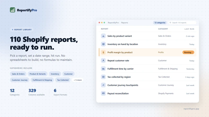 ReportifyPro: Reports & Export