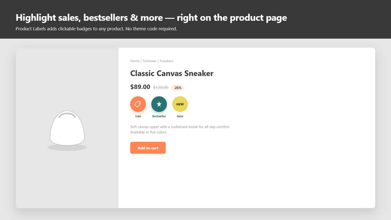 Simple Product Labels