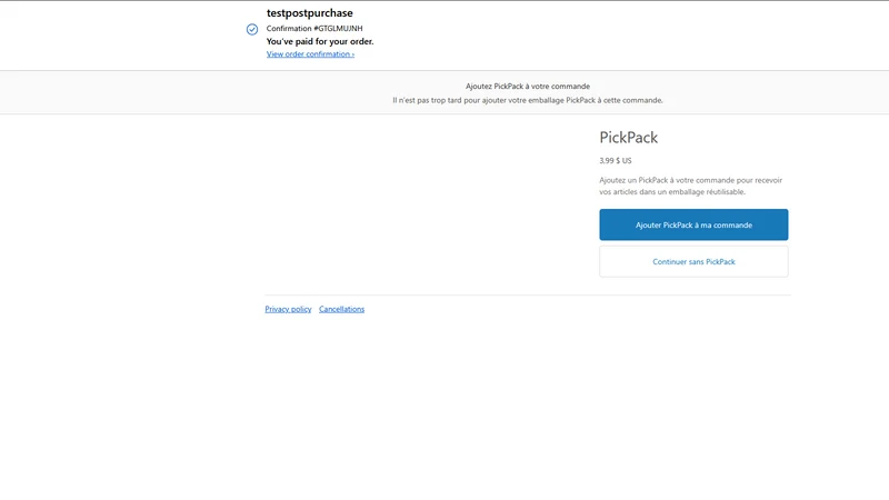 PickPack Upsell