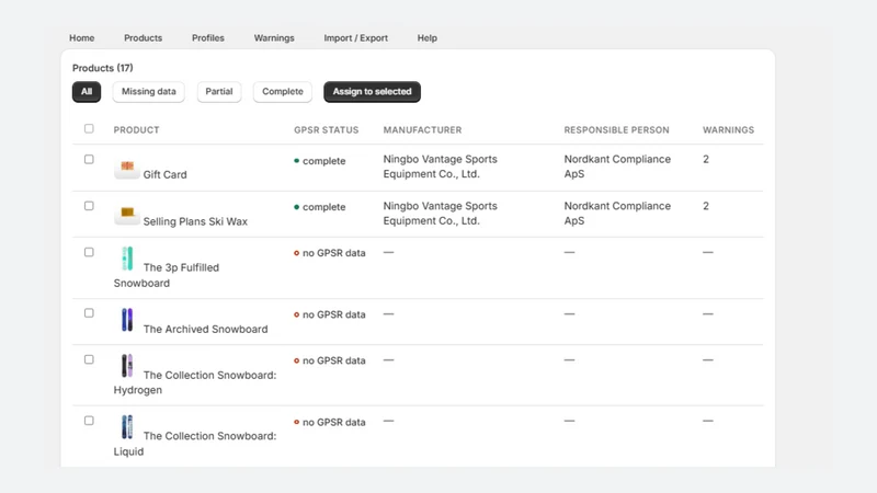 GPSR Suite: EU Safety Info