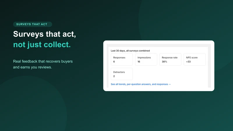 Feedloop: Post Purchase Survey
