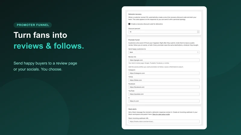 Feedloop: Post Purchase Survey
