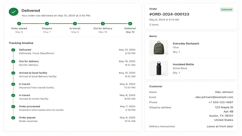 DEVDIY Order Tracking
