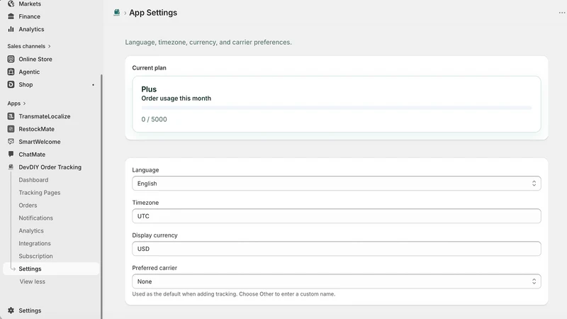 DEVDIY Order Tracking