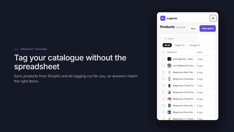 Suggesto: Product Quiz Builder