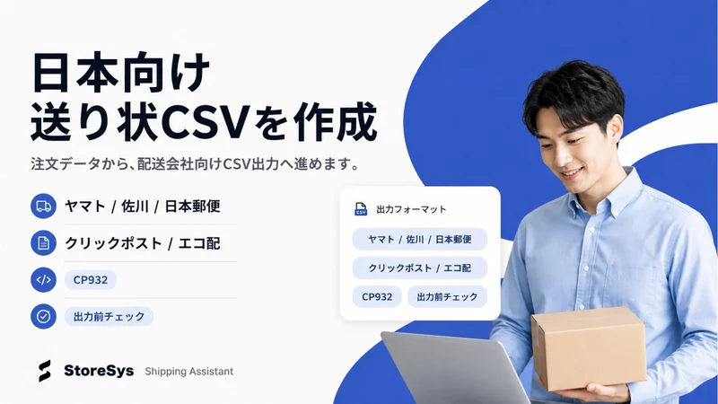 ストアシス送り状CSV｜B2クラウド・e飛伝対応