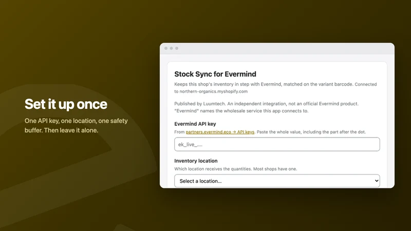 Stock Sync for Evermind