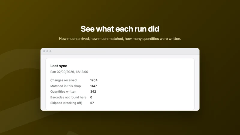 Stock Sync for Evermind