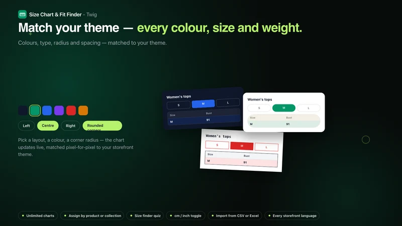 Twig Size Chart & Fit Finder