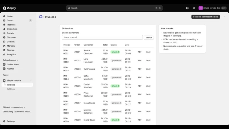Simple Invoice