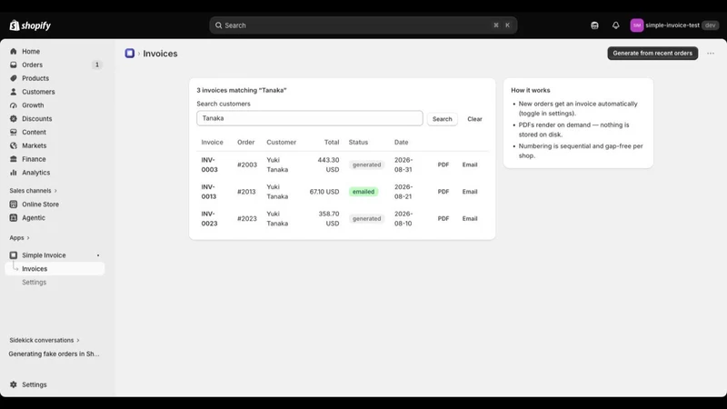 Simple Invoice