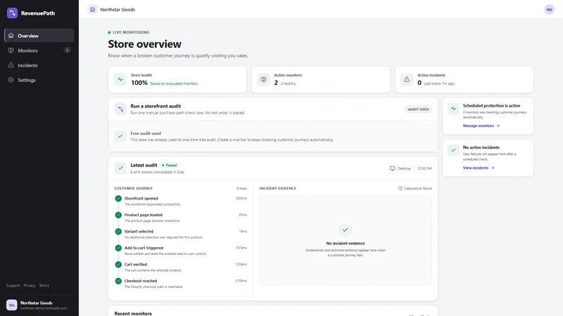 RevenuePath Monitor