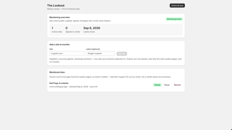 Red Flags AI Store Audit
