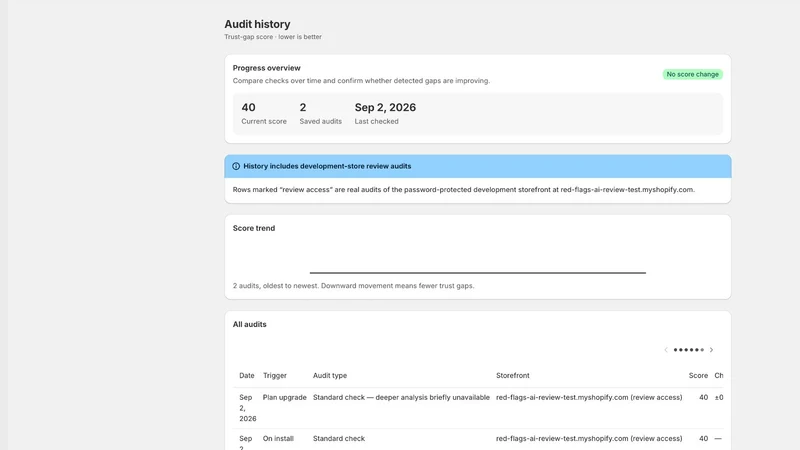 Red Flags AI Store Audit