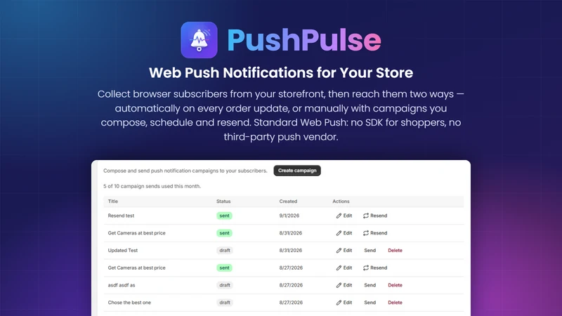PushPulse: Web Notifications