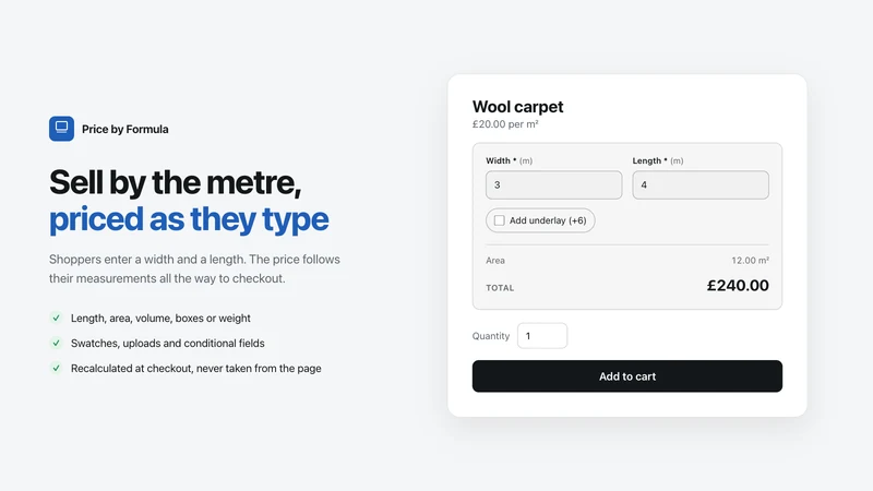 FormulaPrice: Price by Formula