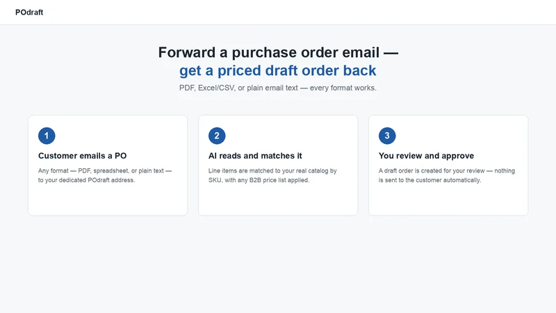 POdraft: PO to Draft Order