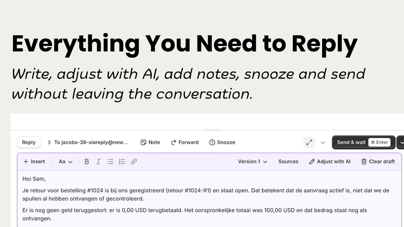 New Reply – Native AI Helpdesk