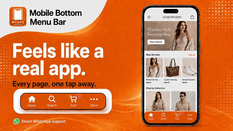 Mobile Bottom Menu Bar