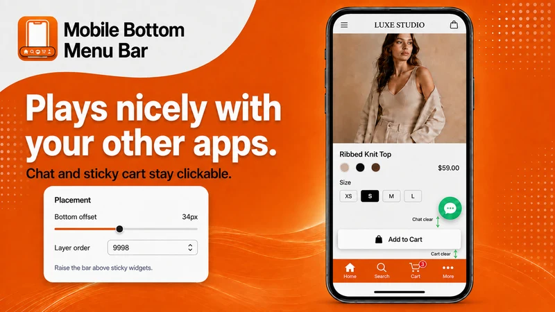 Mobile Bottom Menu Bar
