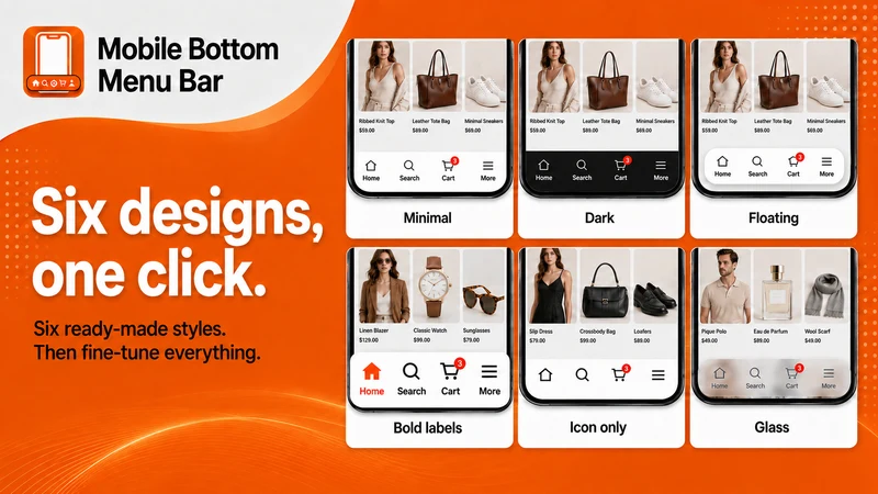 Mobile Bottom Menu Bar