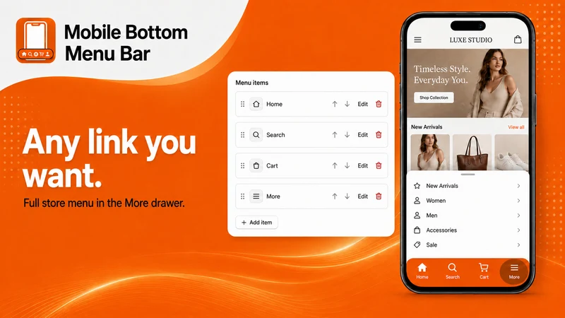 Mobile Bottom Menu Bar