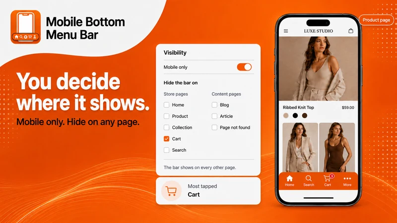 Mobile Bottom Menu Bar