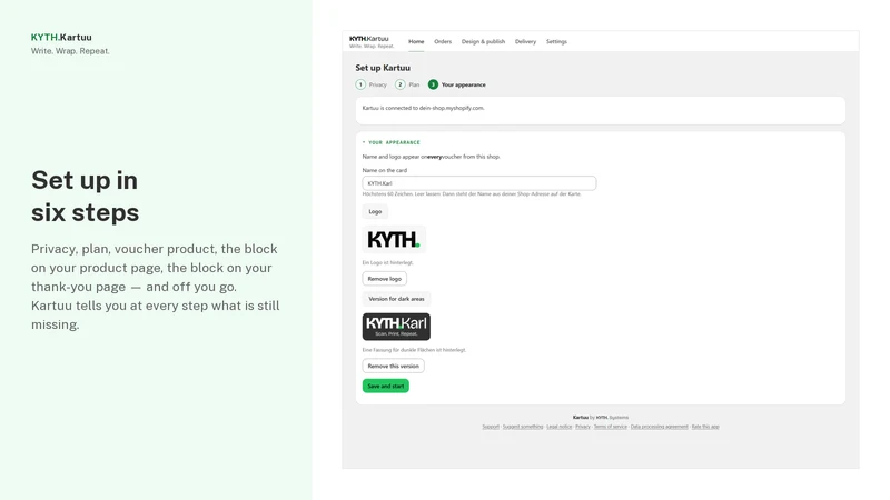 Kartuu ‑ Printable Gift Cards