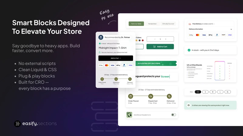 Easify – Theme Sections